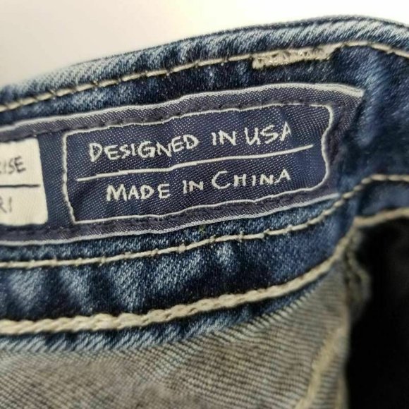 Miss Me Women Mid Rise Capri Jeans Blue Stretch 24 - Picture 8 of 11